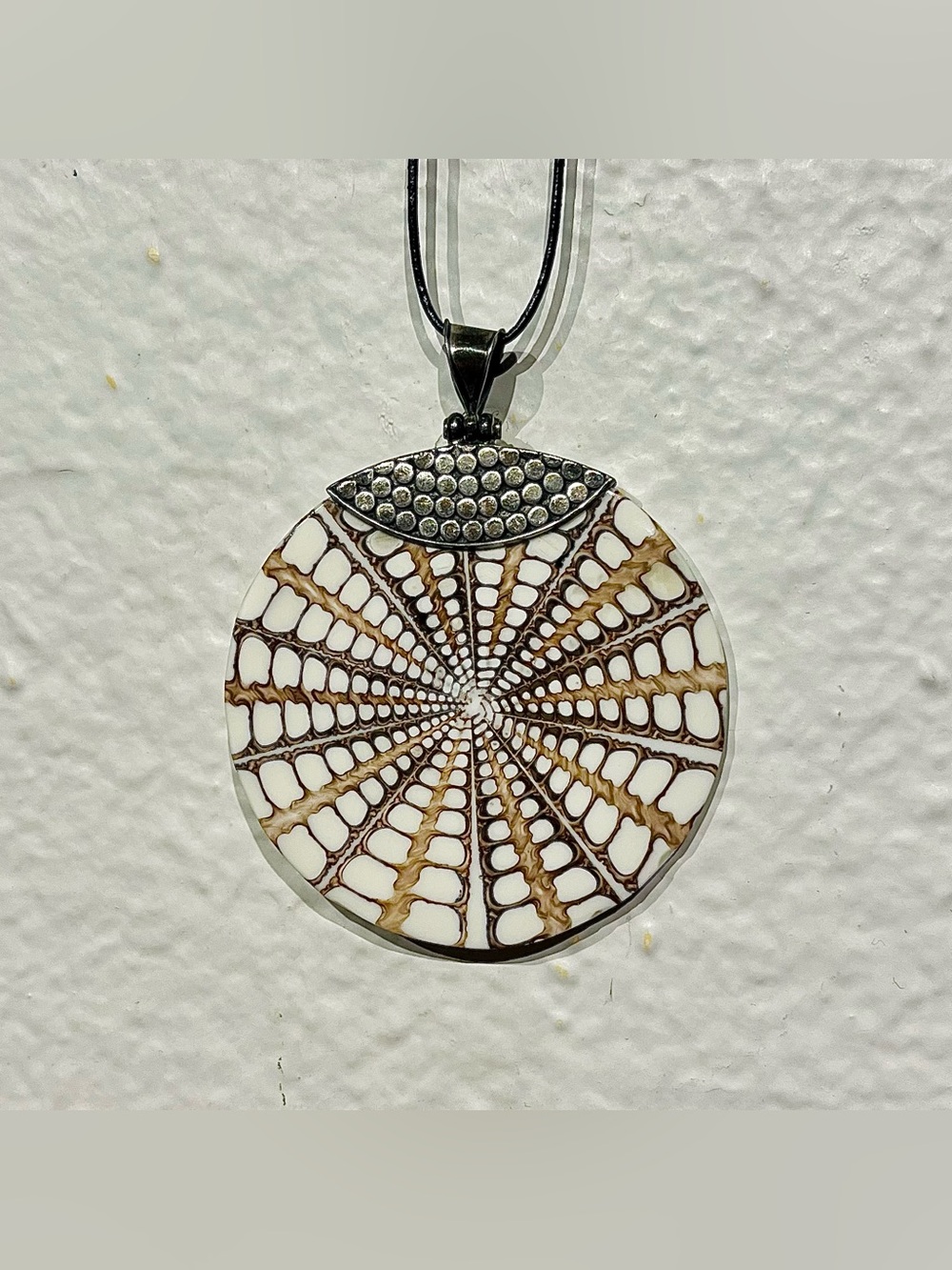 Spider Shell Pendant Necklace - Picture 3 of 3